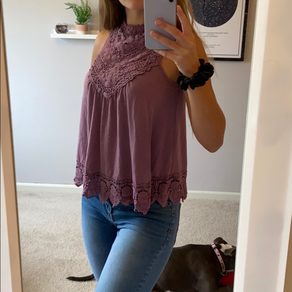 Sleeveless Lilac Top